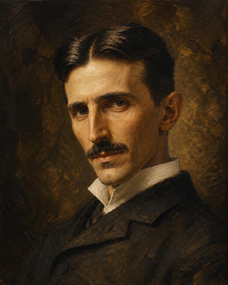 Portrait of Nikola Tesla