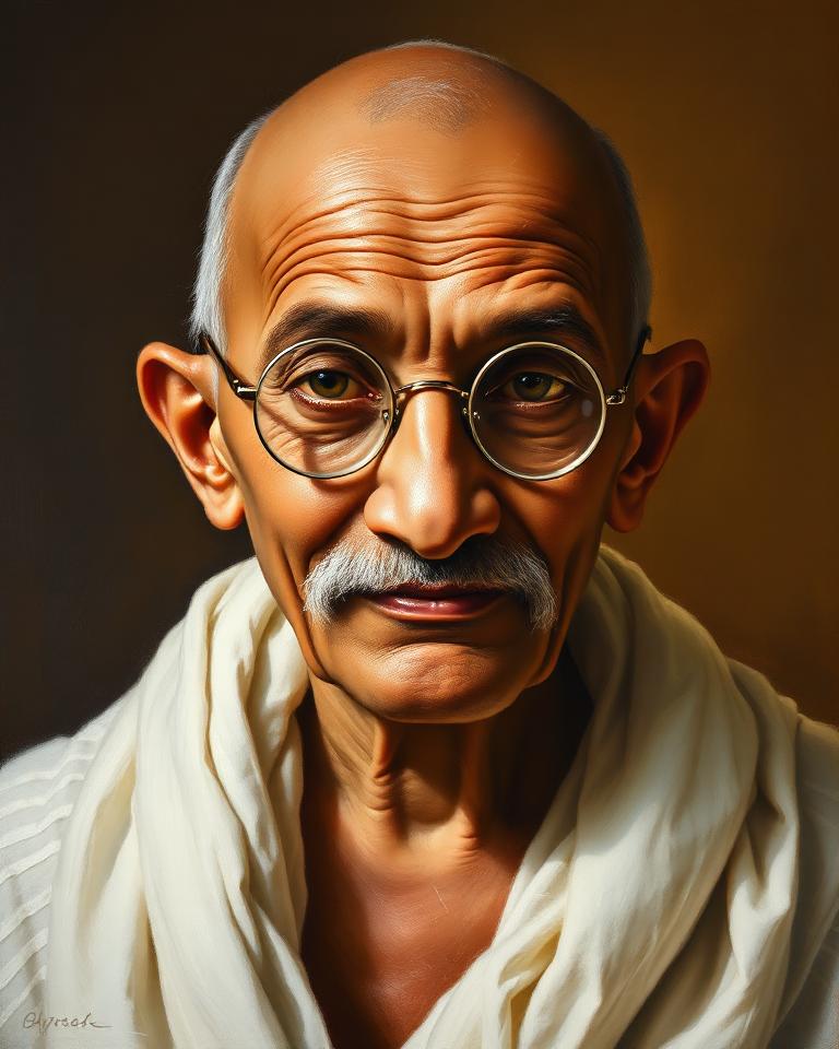 Portrait of Mahatma Gandhi
